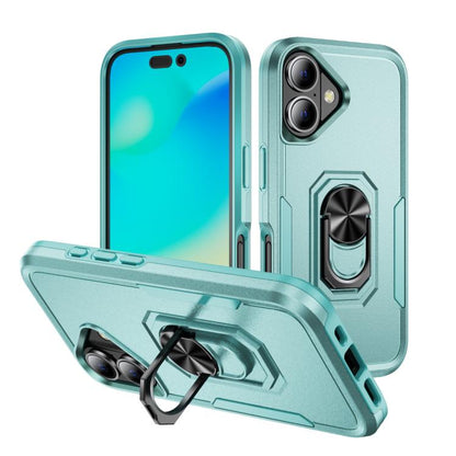 Pioneer Armor Heavy Duty PC + TPU Phone Case with Holder, For iPhone 17 Pro, For iPhone 17