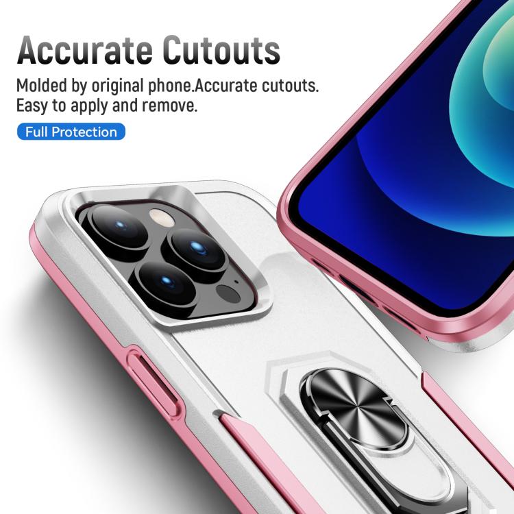 Pioneer Armor Heavy Duty PC + TPU Phone Case with Holder, For iPhone 15 Pro, For iPhone 15 Plus