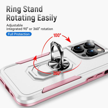 Pioneer Armor Heavy Duty PC + TPU Phone Case with Holder, For iPhone 15 Pro, For iPhone 15 Plus