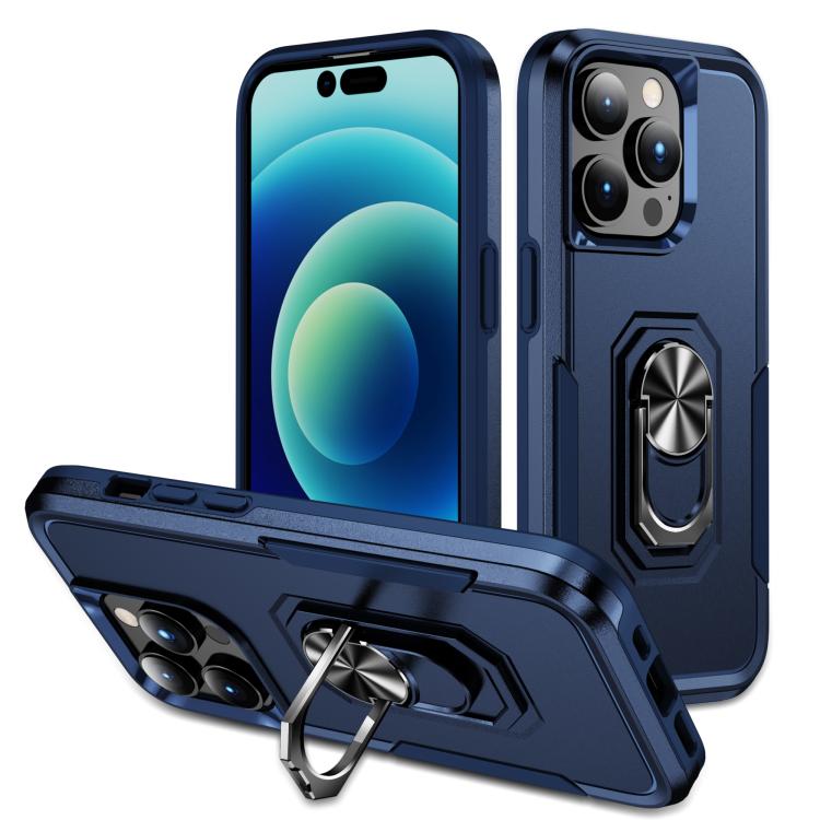 Pioneer Armor Heavy Duty PC + TPU Phone Case with Holder, For iPhone 15 Pro, For iPhone 15 Plus