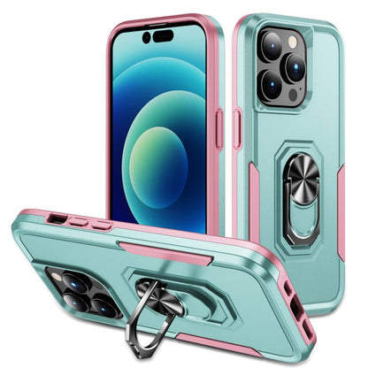 Pioneer Armor Heavy Duty PC + TPU Phone Case with Holder, For iPhone 15 Pro, For iPhone 15 Plus