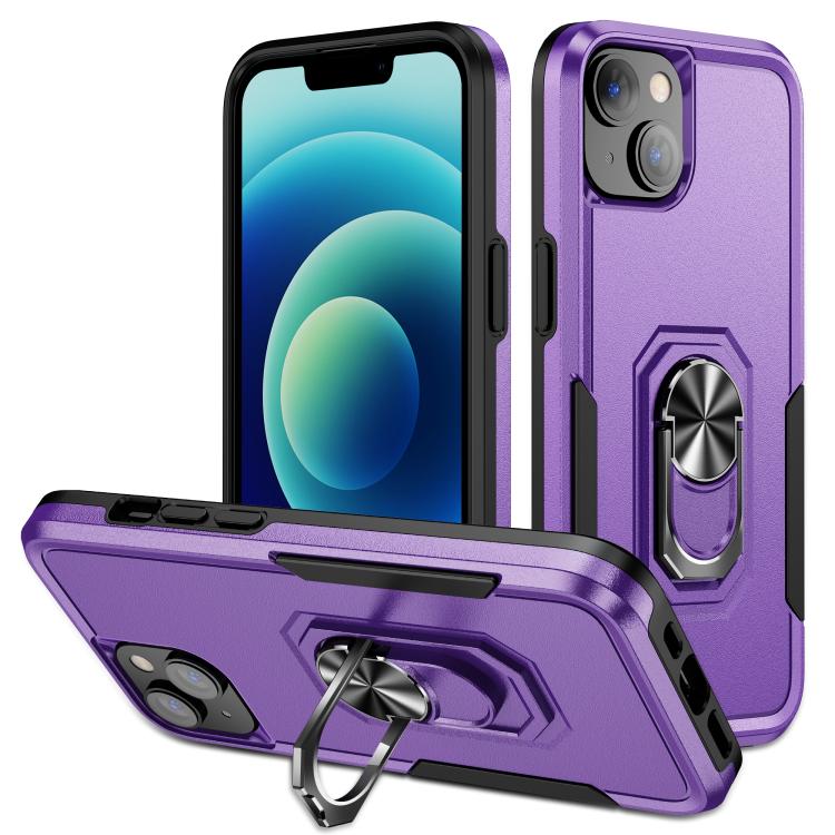 Pioneer Armor Heavy Duty PC + TPU Phone Case with Holder, For iPhone 15 Pro, For iPhone 15 Plus