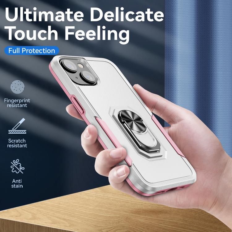 Pioneer Armor Heavy Duty PC + TPU Phone Case with Holder, For iPhone 15