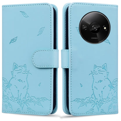 Cute Cat Embossed Leather Phone Case