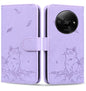 Cute Cat Embossed Leather Phone Case