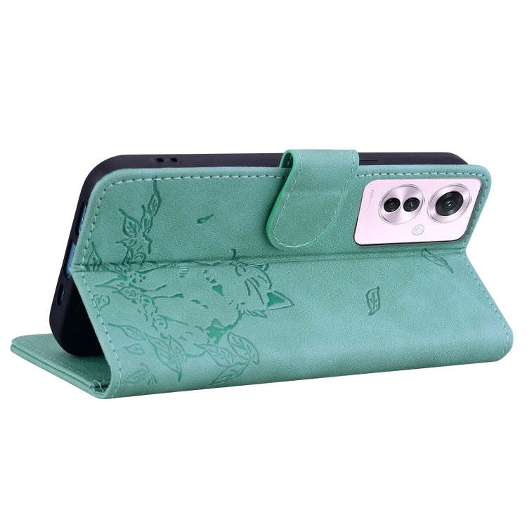 Cute Cat Embossed Leather Phone Case