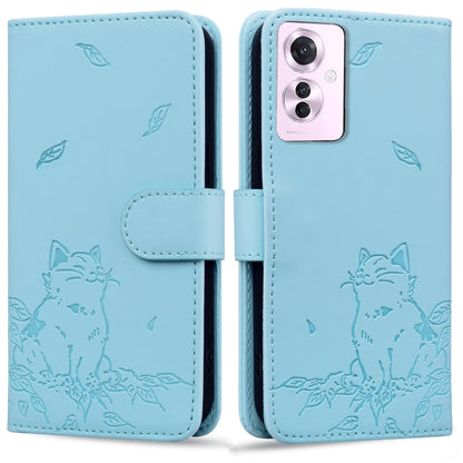 Cute Cat Embossed Leather Phone Case