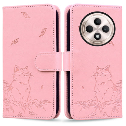 Cute Cat Embossed Leather Phone Case
