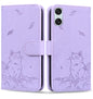 Cute Cat Embossed Leather Phone Case