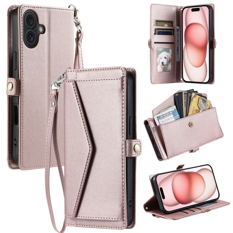 Wallet Multi-card Slot Leather Phone Case with Lanyard