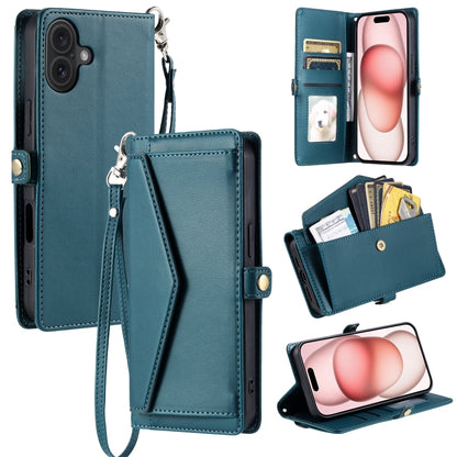 Wallet Multi-card Slot Leather Phone Case with Lanyard