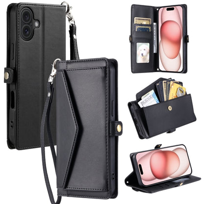 Wallet Multi-card Slot Leather Phone Case with Lanyard