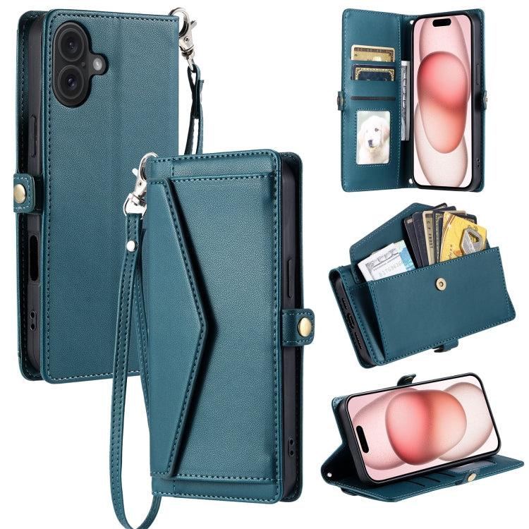 Wallet Multi-card Slot Leather Phone Case with Lanyard