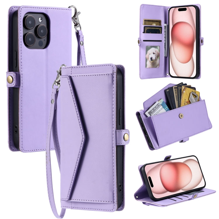 Wallet Multi-card Slot Leather Phone Case with Lanyard