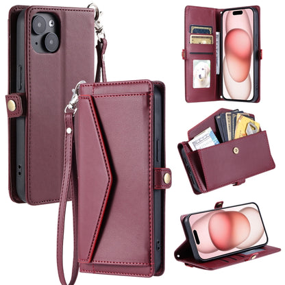 Wallet Multi-card Slot Leather Phone Case with Lanyard