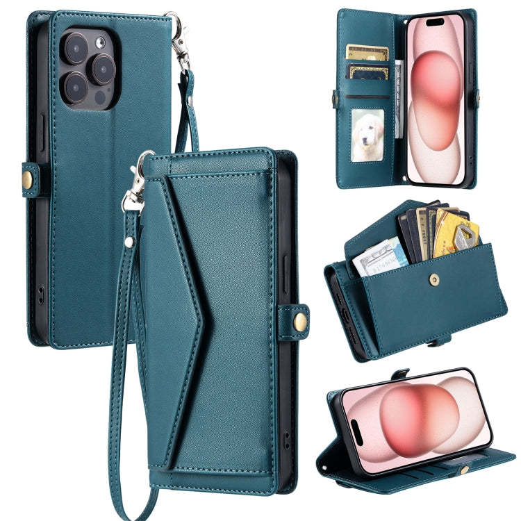 Wallet Multi-card Slot Leather Phone Case with Lanyard