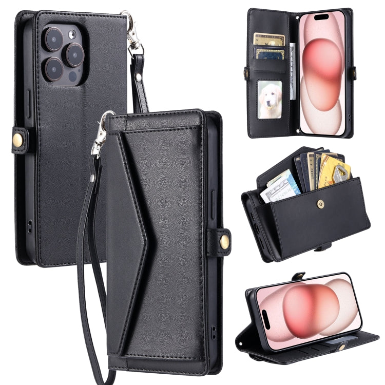 Wallet Multi-card Slot Leather Phone Case with Lanyard