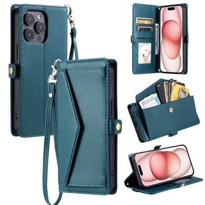 Wallet Multi-card Slot Leather Phone Case with Lanyard