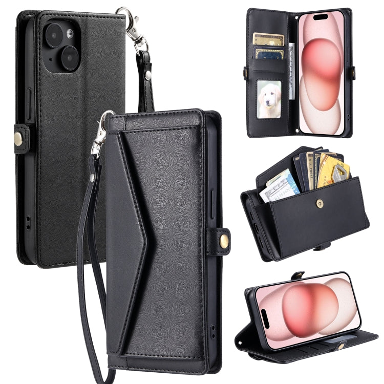 Wallet Multi-card Slot Leather Phone Case with Lanyard