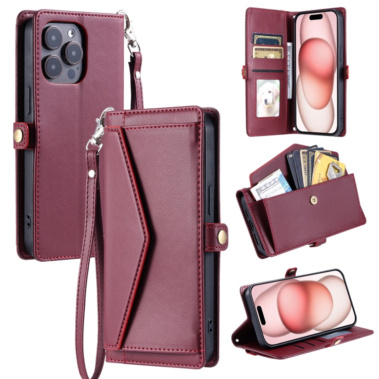 Wallet Multi-card Slot Leather Phone Case with Lanyard