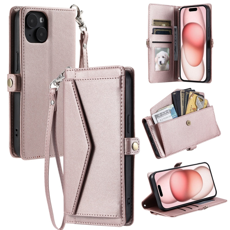Wallet Multi-card Slot Leather Phone Case with Lanyard