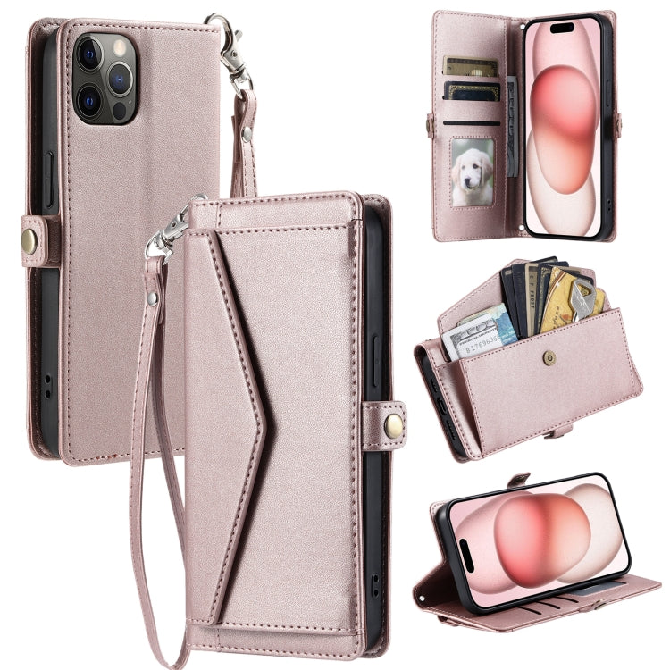 Wallet Multi-card Slot Leather Phone Case with Lanyard