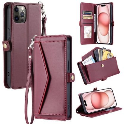 Wallet Multi-card Slot Leather Phone Case with Lanyard