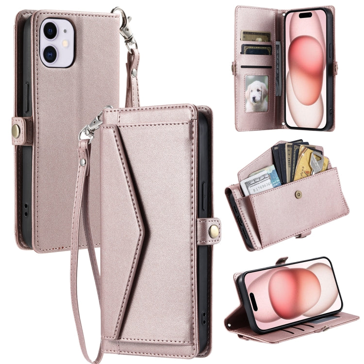 Wallet Multi-card Slot Leather Phone Case with Lanyard