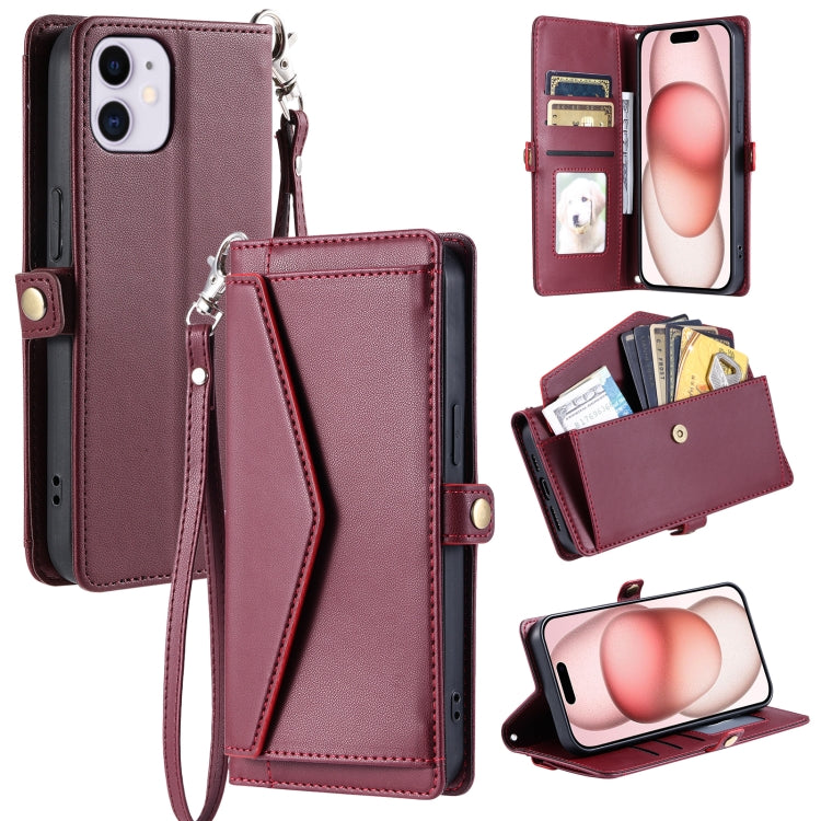 Wallet Multi-card Slot Leather Phone Case with Lanyard