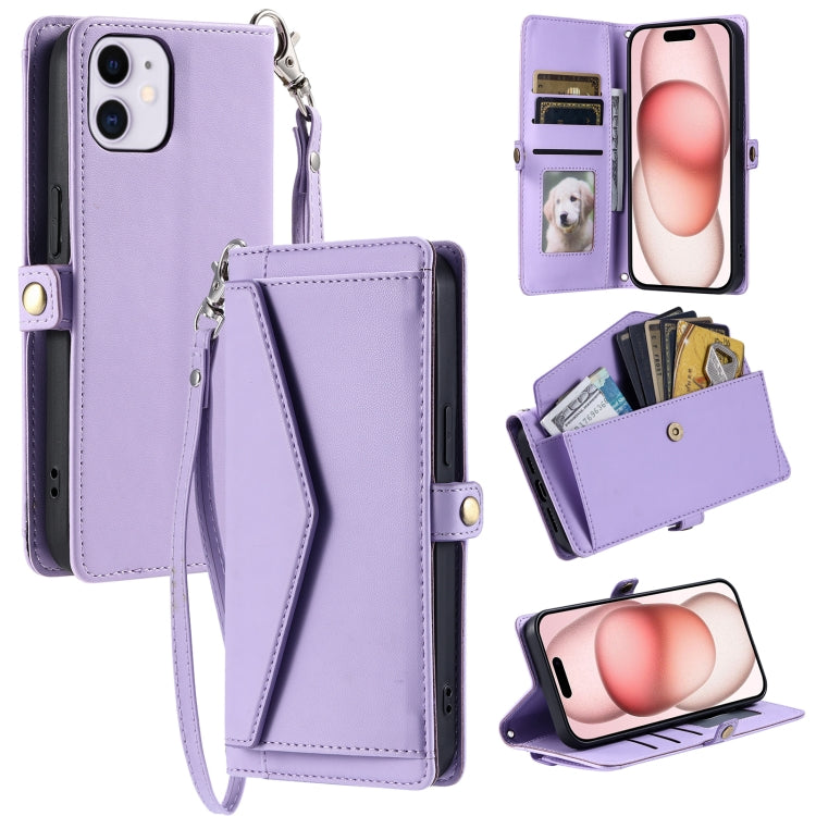 Wallet Multi-card Slot Leather Phone Case with Lanyard
