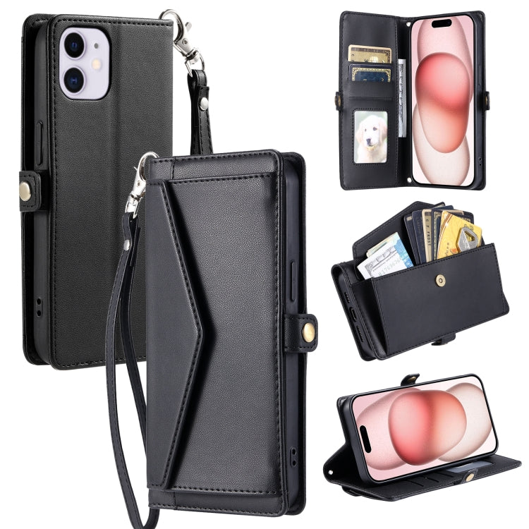 Wallet Multi-card Slot Leather Phone Case with Lanyard