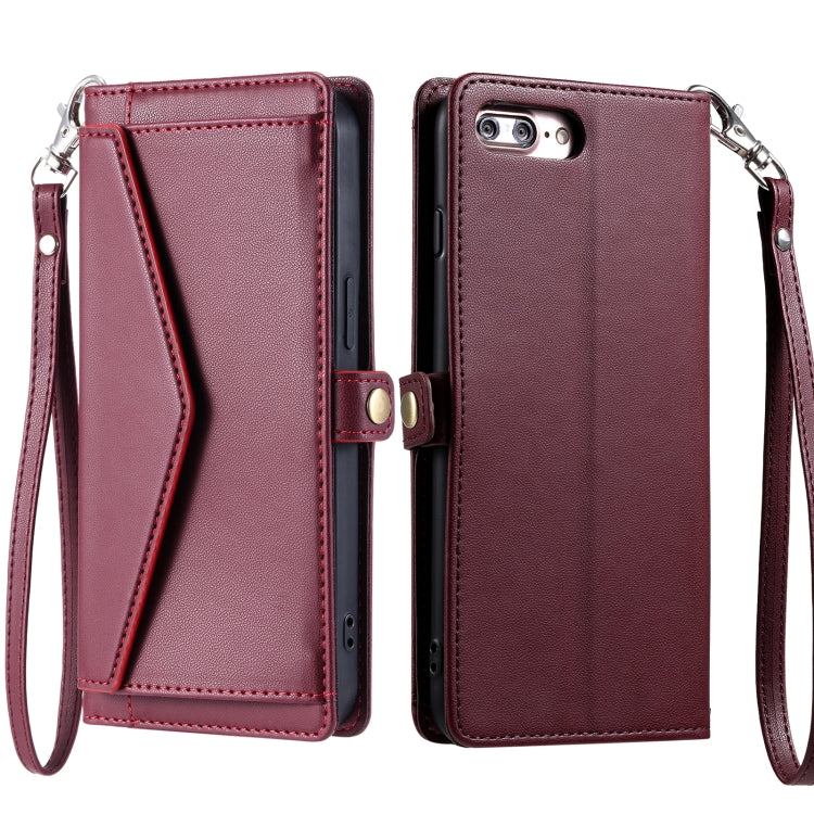 Wallet Multi-card Slot Leather Phone Case with Lanyard
