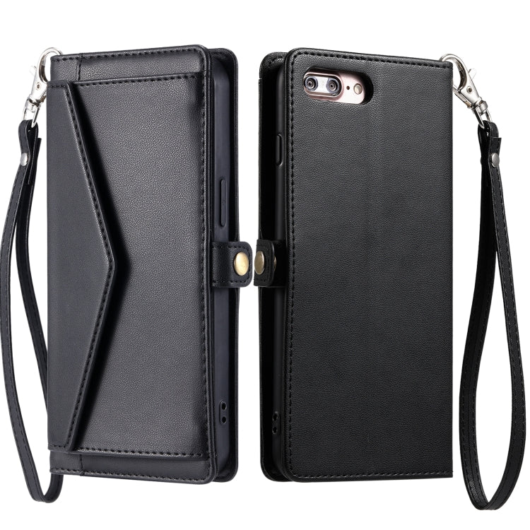 Wallet Multi-card Slot Leather Phone Case with Lanyard