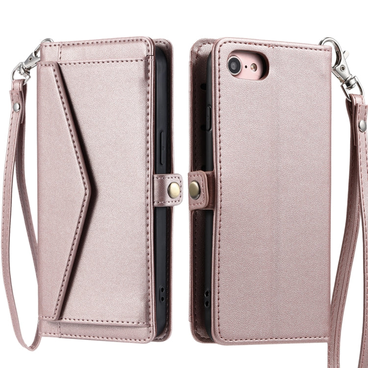 Wallet Multi-card Slot Leather Phone Case with Lanyard