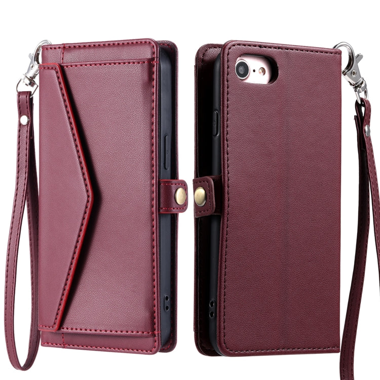 Wallet Multi-card Slot Leather Phone Case with Lanyard