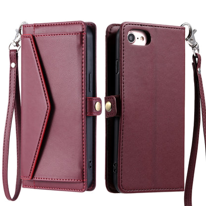 Wallet Multi-card Slot Leather Phone Case with Lanyard