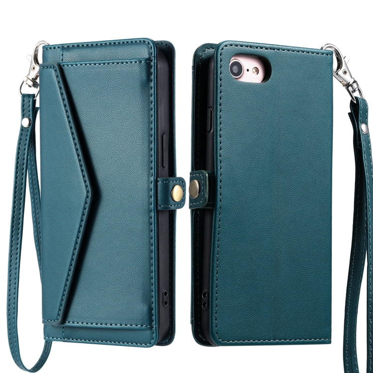 Wallet Multi-card Slot Leather Phone Case with Lanyard