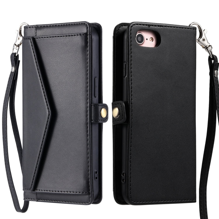 Wallet Multi-card Slot Leather Phone Case with Lanyard