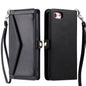Wallet Multi-card Slot Leather Phone Case with Lanyard