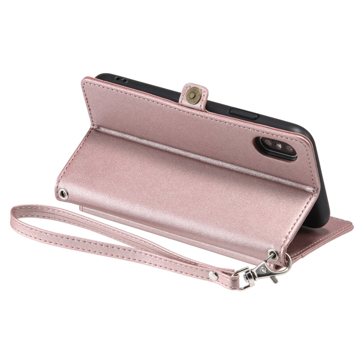 Wallet Multi-card Slot Leather Phone Case with Lanyard