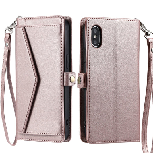 Wallet Multi-card Slot Leather Phone Case with Lanyard
