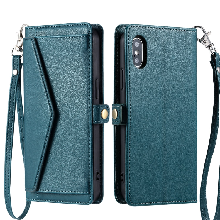 Wallet Multi-card Slot Leather Phone Case with Lanyard
