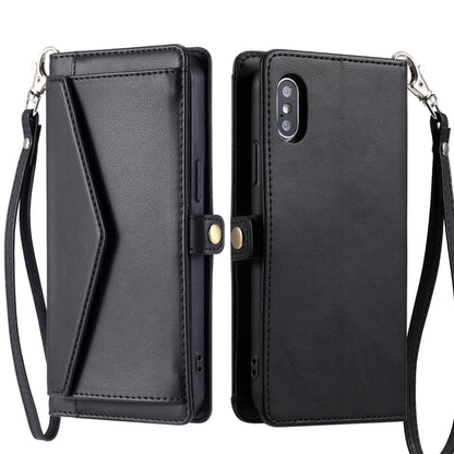 Wallet Multi-card Slot Leather Phone Case with Lanyard