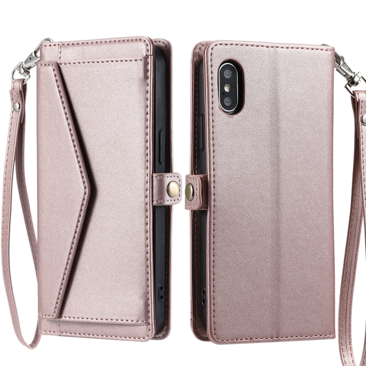 Wallet Multi-card Slot Leather Phone Case with Lanyard