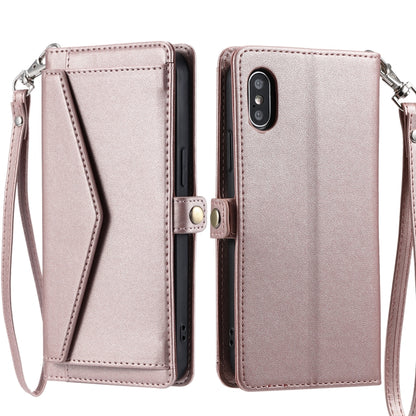 Wallet Multi-card Slot Leather Phone Case with Lanyard