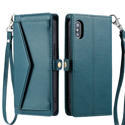 Wallet Multi-card Slot Leather Phone Case with Lanyard
