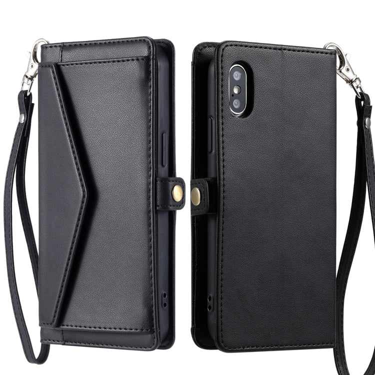 Wallet Multi-card Slot Leather Phone Case with Lanyard