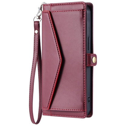 Wallet Multi-card Slot Leather Phone Case with Lanyard