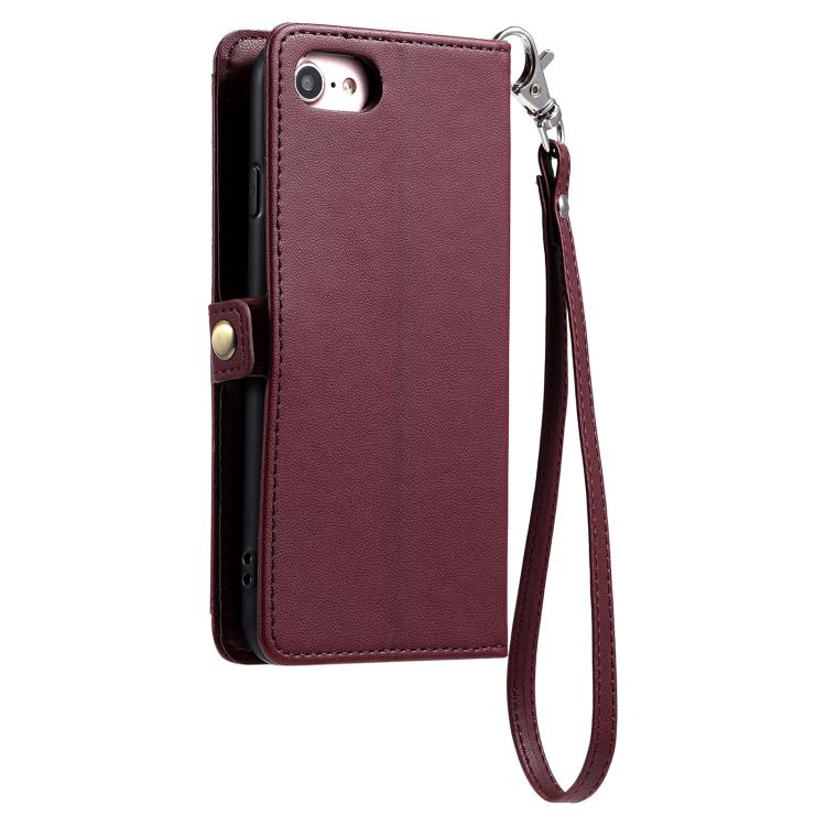 Wallet Multi-card Slot Leather Phone Case with Lanyard