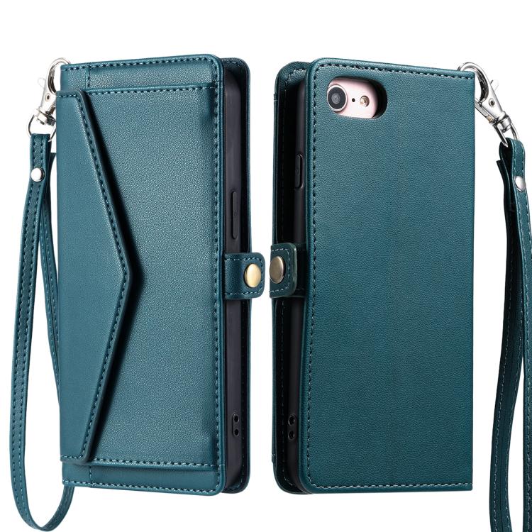 Wallet Multi-card Slot Leather Phone Case with Lanyard